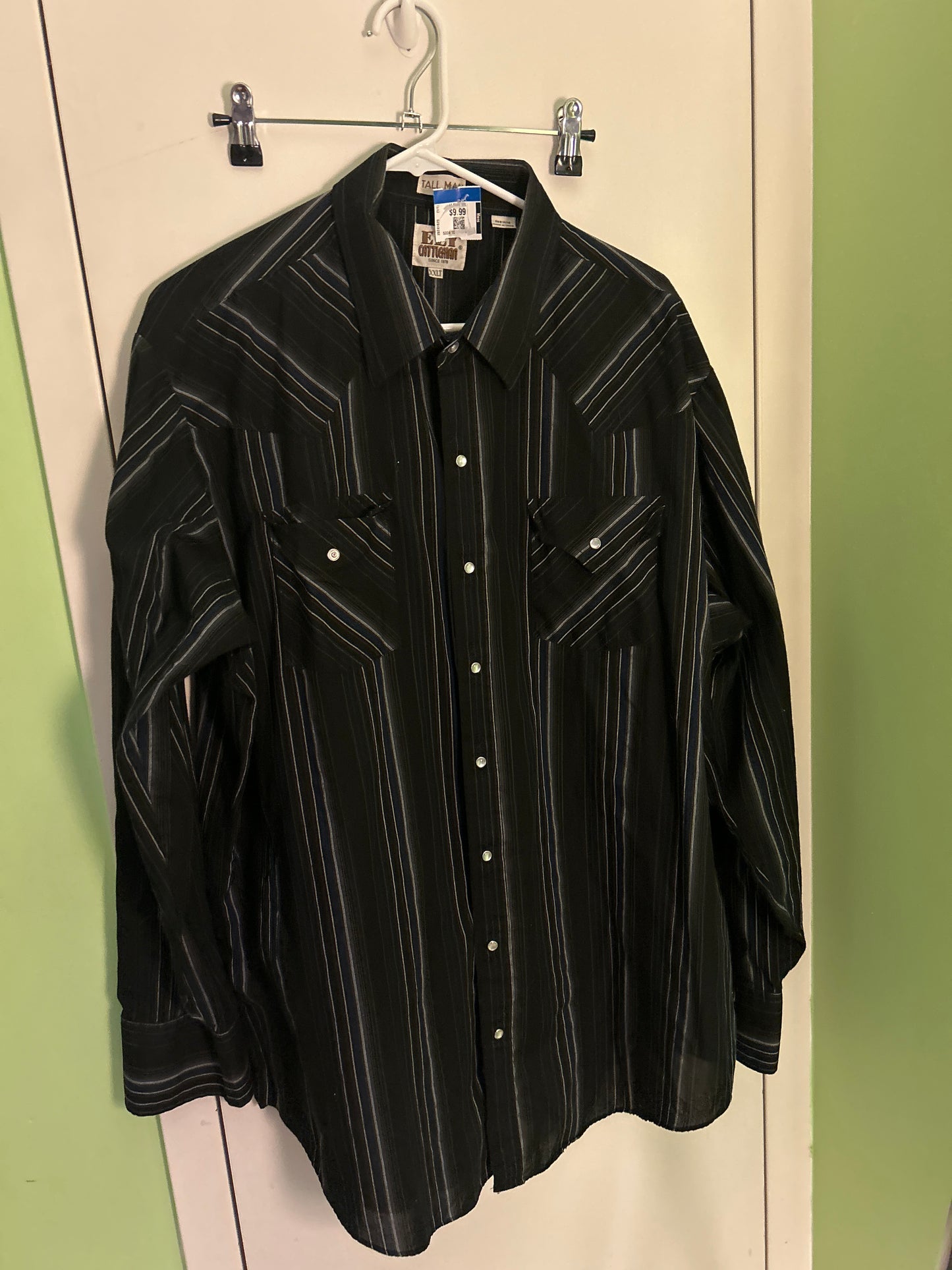 Black stripe western shirt