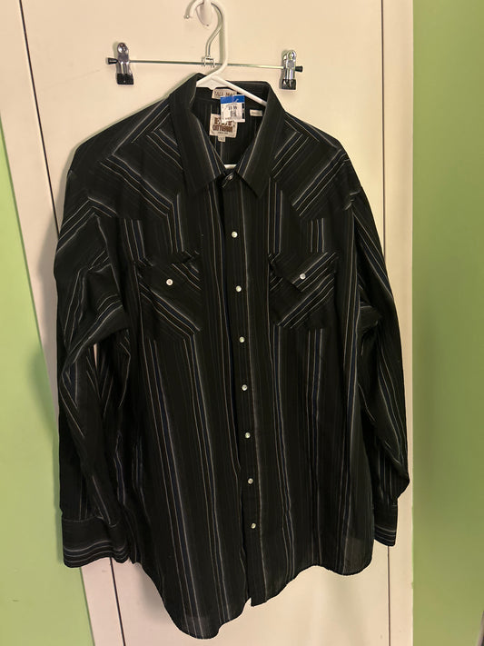 Black stripe western shirt