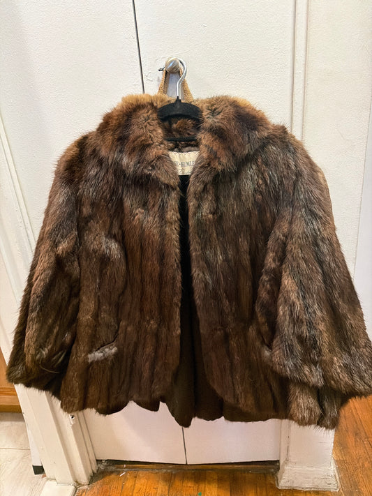 Brown mink cape JM 25