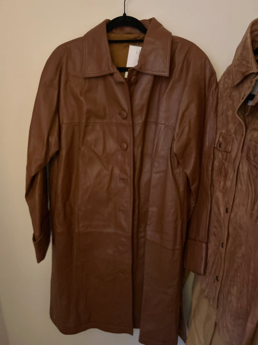 JM brown leather jacket 130