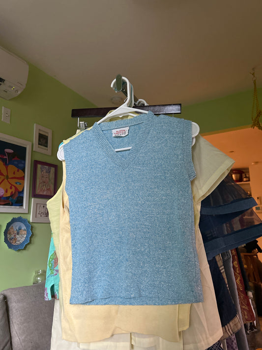Blue sparkle sweater vest