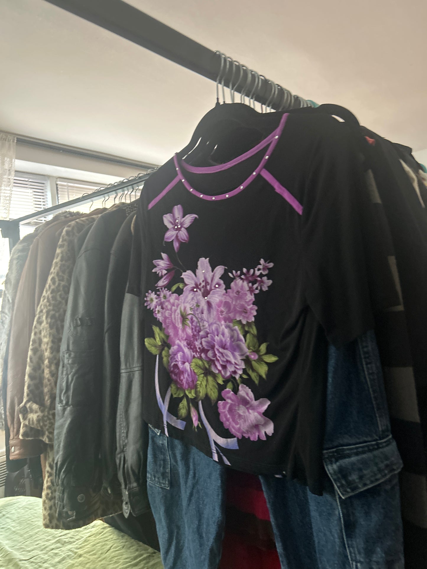Purple floral top