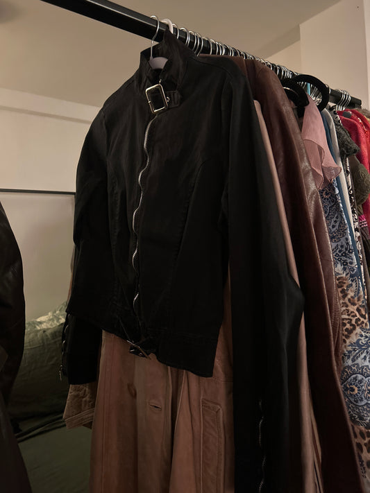 Black buckle jacket