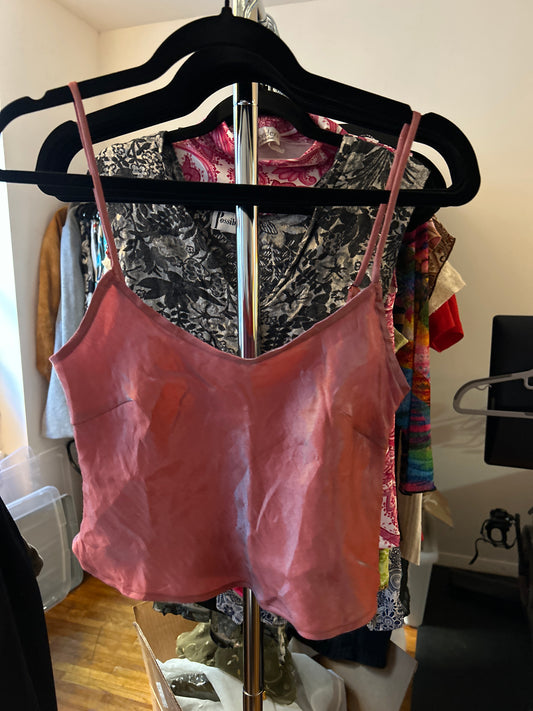 Pink iridescent tank top