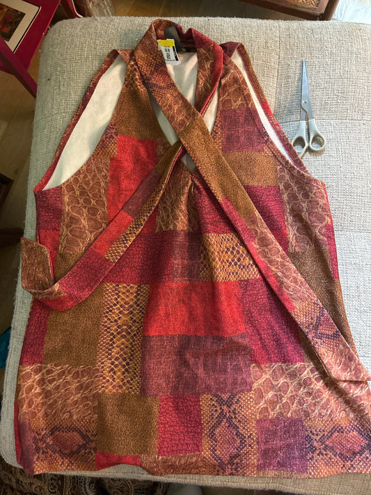 Snakeskin sleeveless top