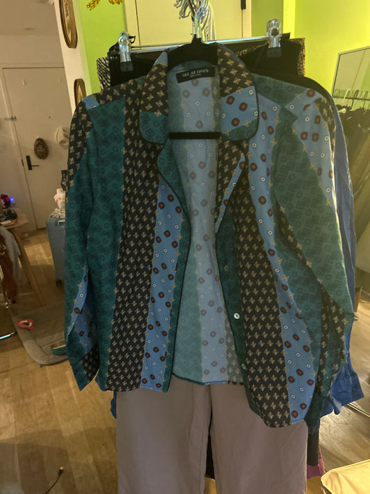 Printed button up top