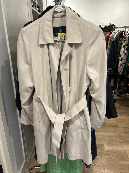 Faux suede trench coat