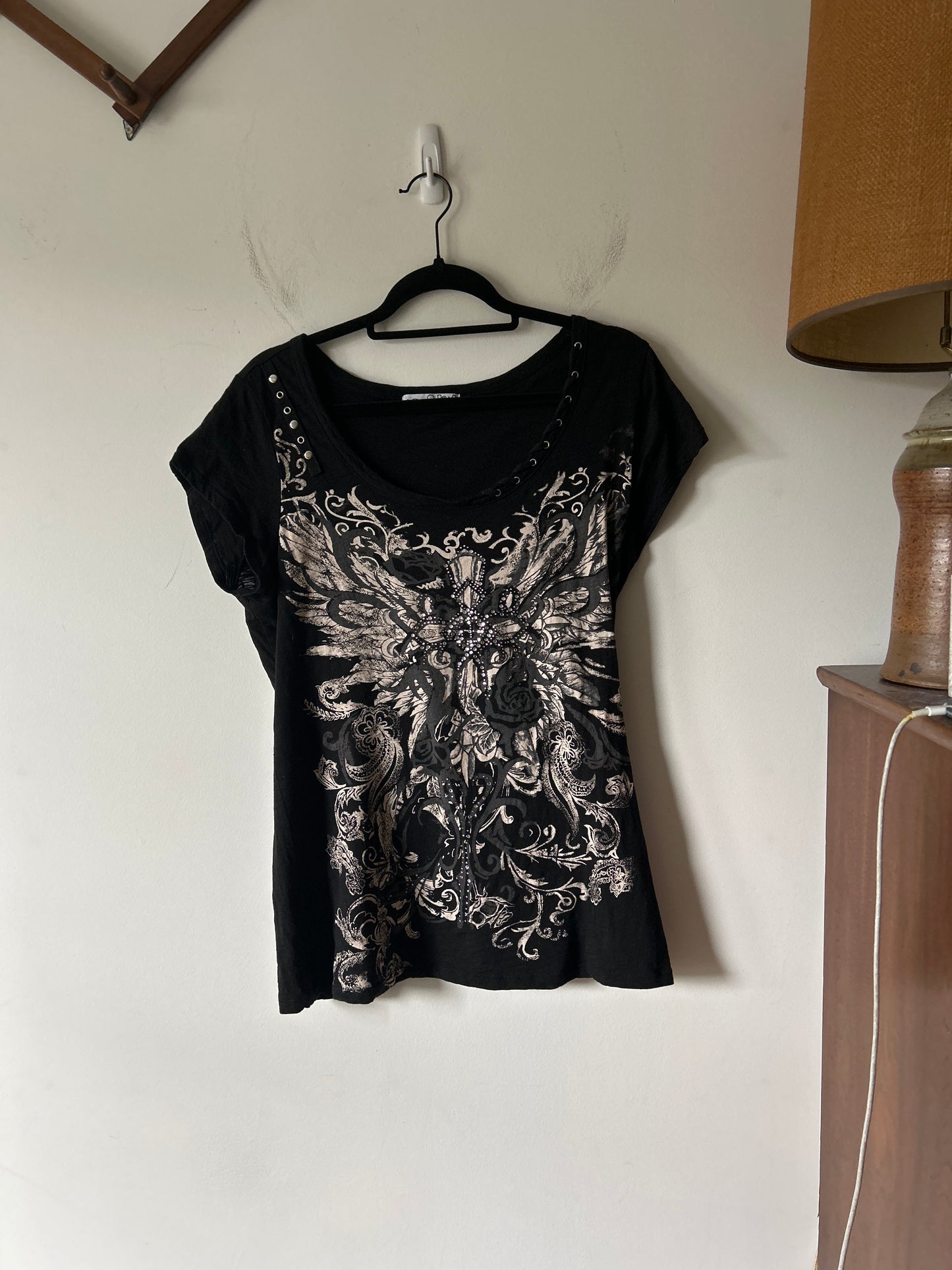 RXB Graphic T-Shirt With Rhinestones