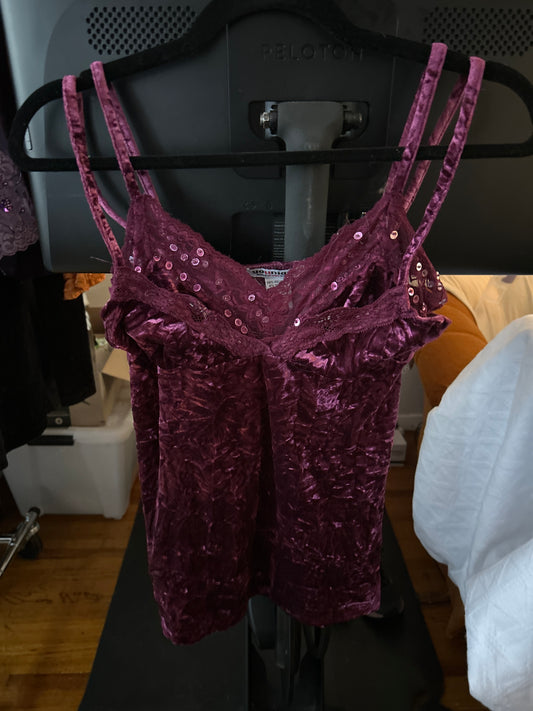 Younique purple velvet tank