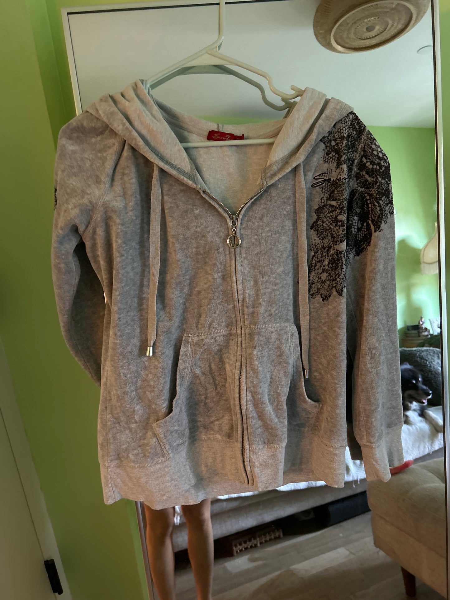 Seven grey zip up