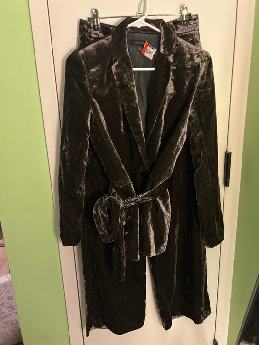 Anne Taylor dusk crushed velvet suit