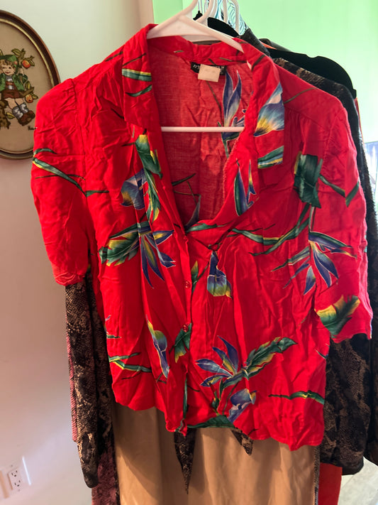 Red Hawaiian top