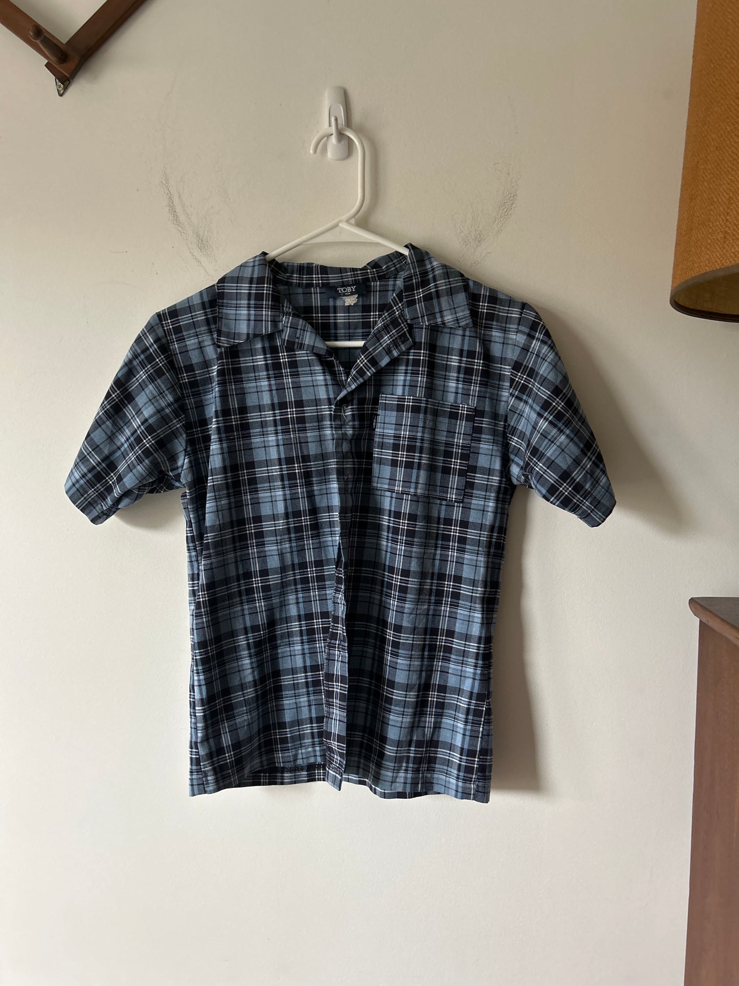 Toby USA Blue Plaid Button Up