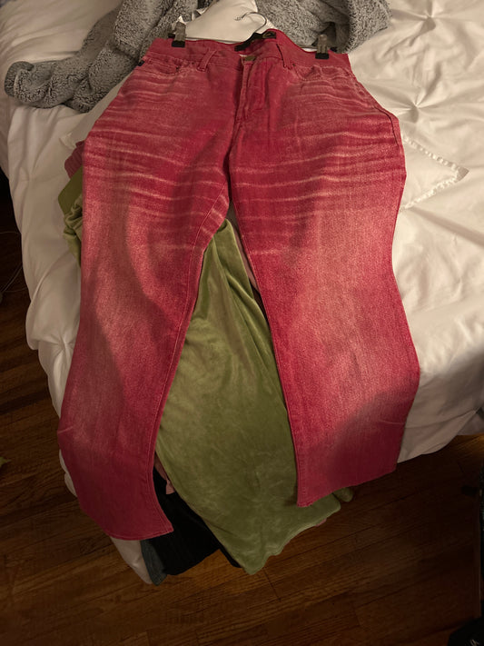 Just Cavalli red whiskered jeans