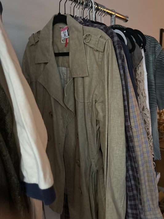 Old navy linen trench coat