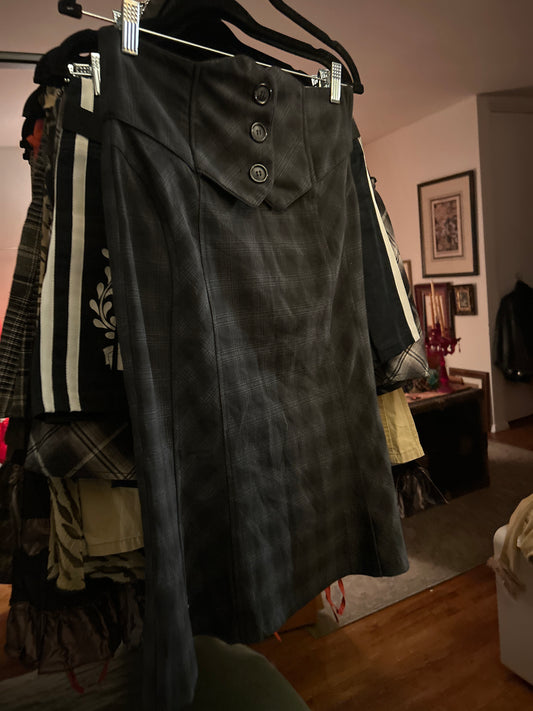 Atmosphere grey plaid skirt