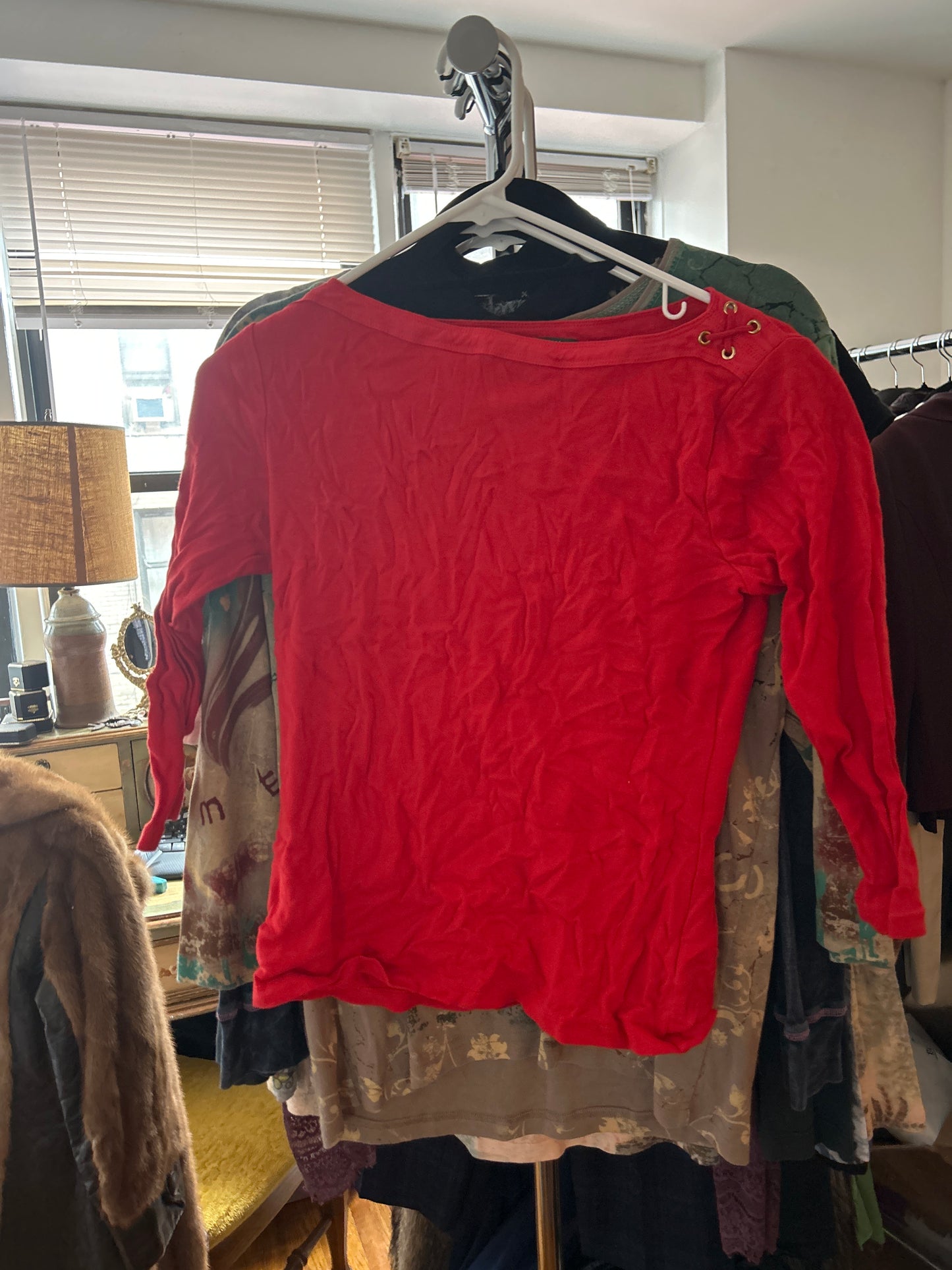 Ralph Lauren red three quarter sleeve