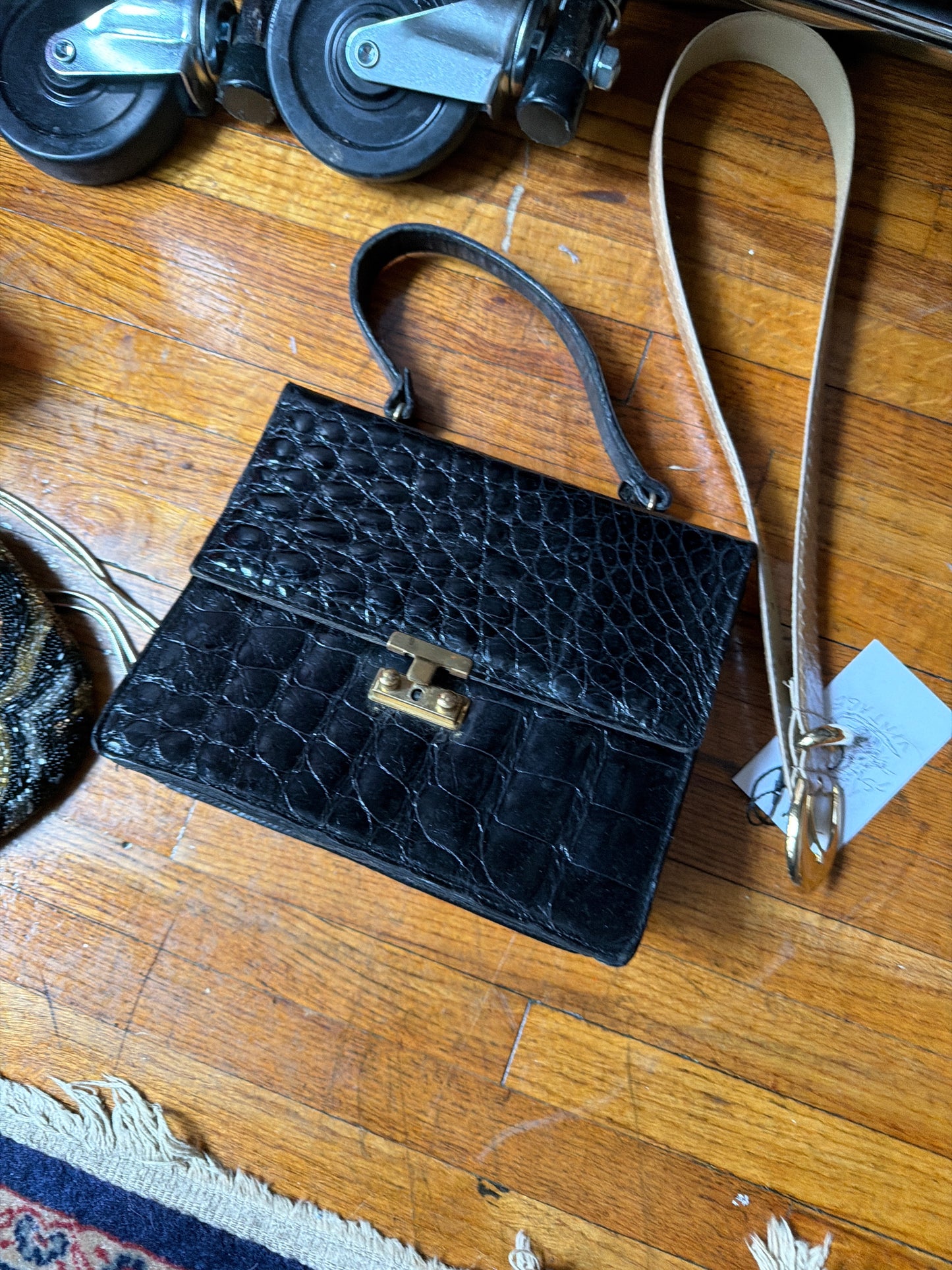 Black alligator bag JM 26