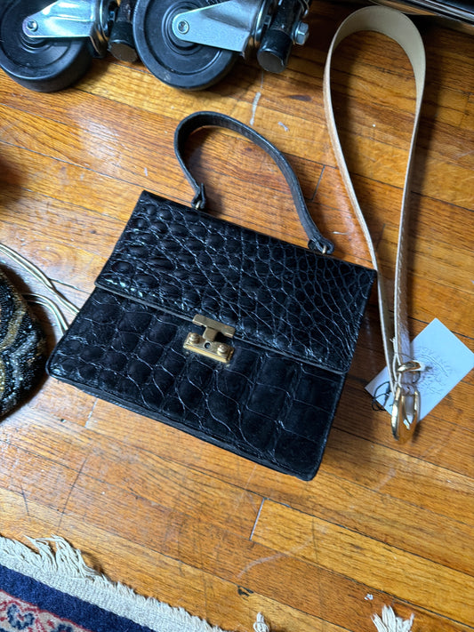 Black alligator bag JM 26