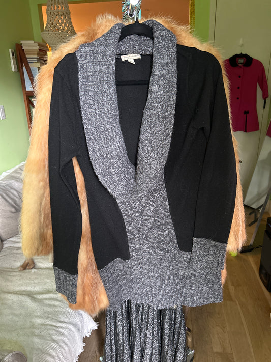 Black and silver sweater dress
