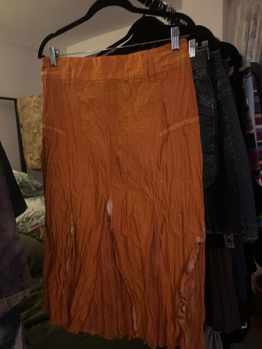 Orange layered skirt