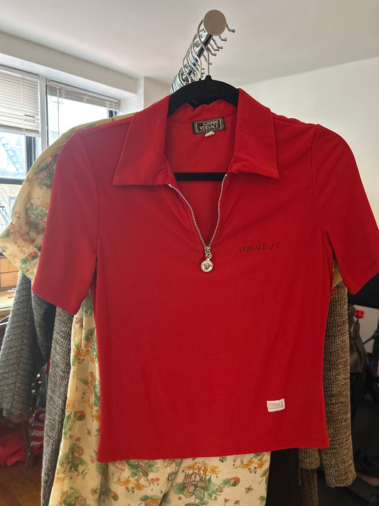JM 271 Gianni Versace red zip top