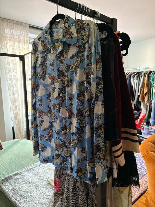 70s short blue print JM 11
