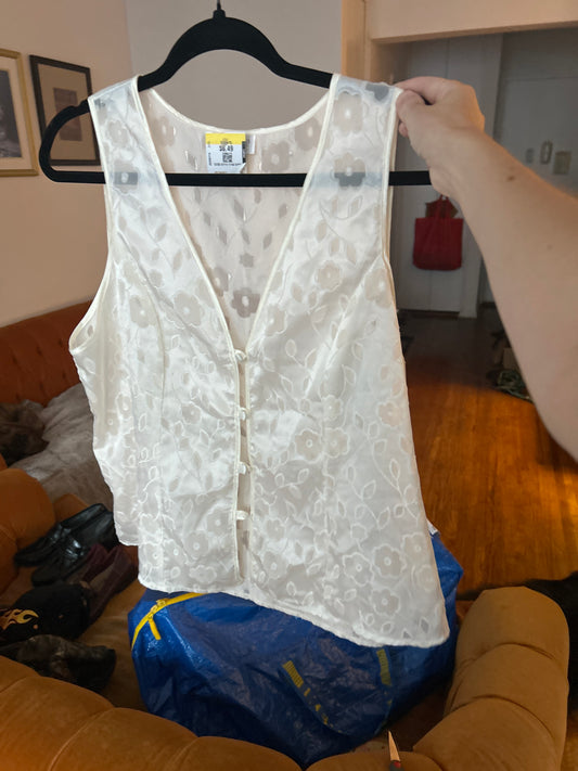 Cinema etoile floral cream vest