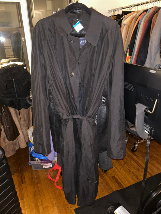 Chaps black trench coat