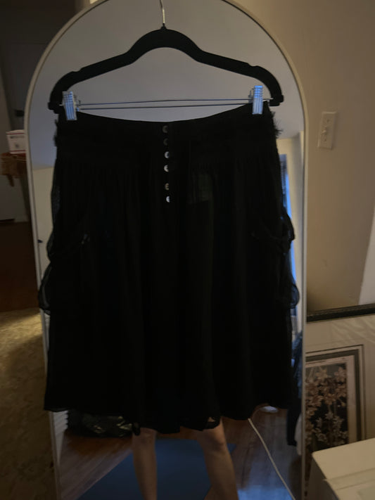 Comme des garcons black sheer skirt 01508D