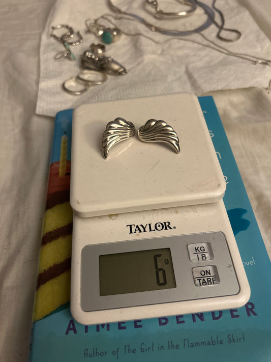 Angel wing earrings 015056