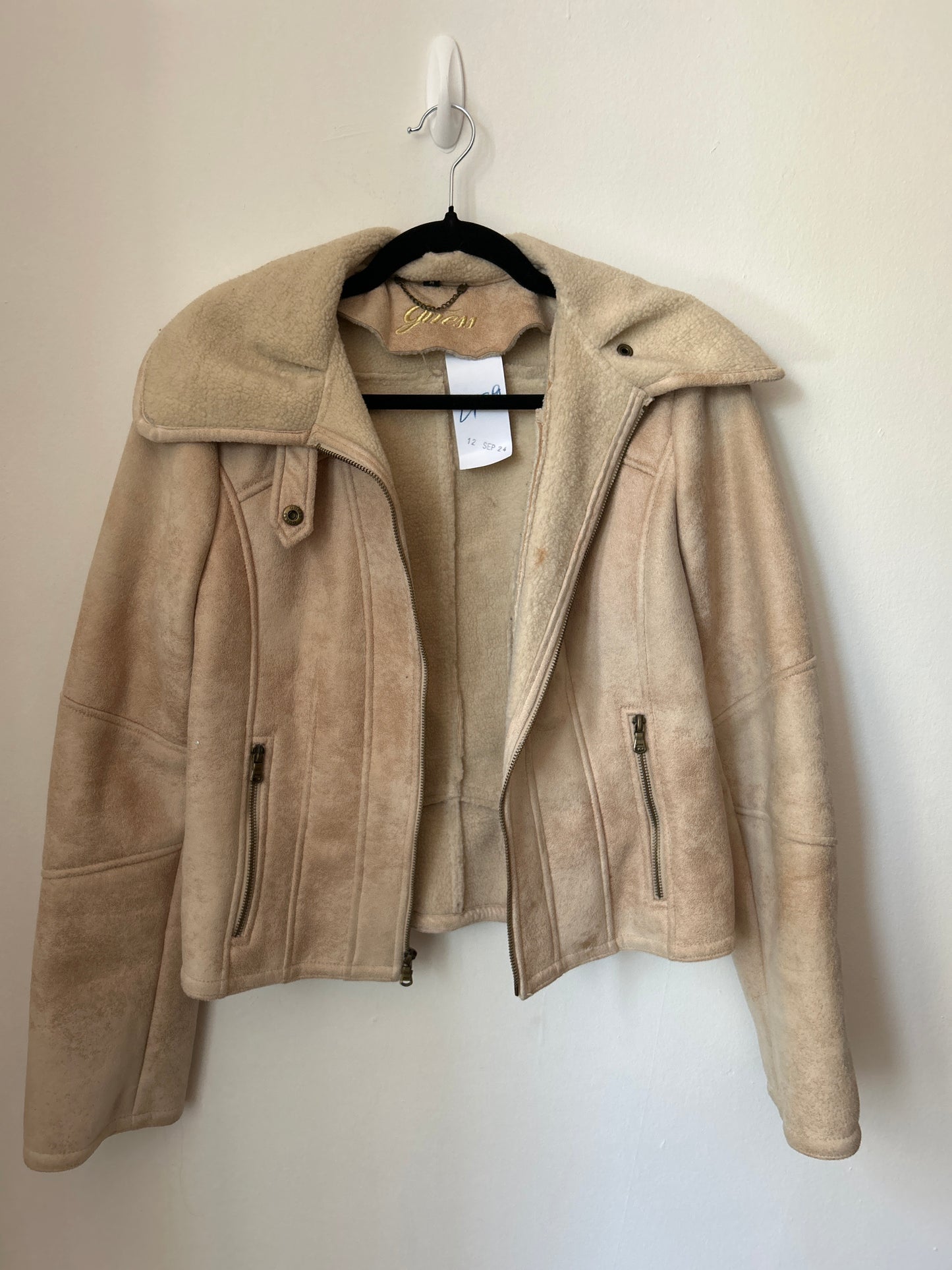 Guess faux suede light tan jacket