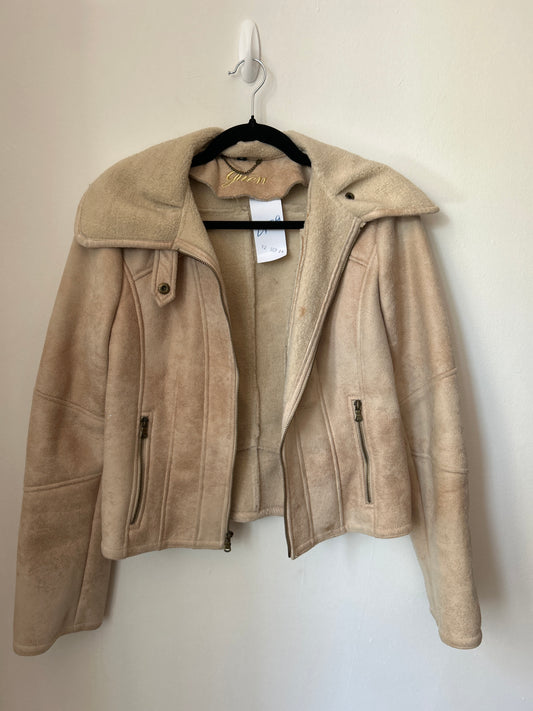 Guess faux suede light tan jacket