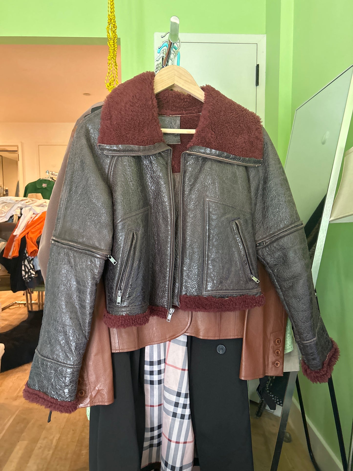 Purple Shearling jet jacket