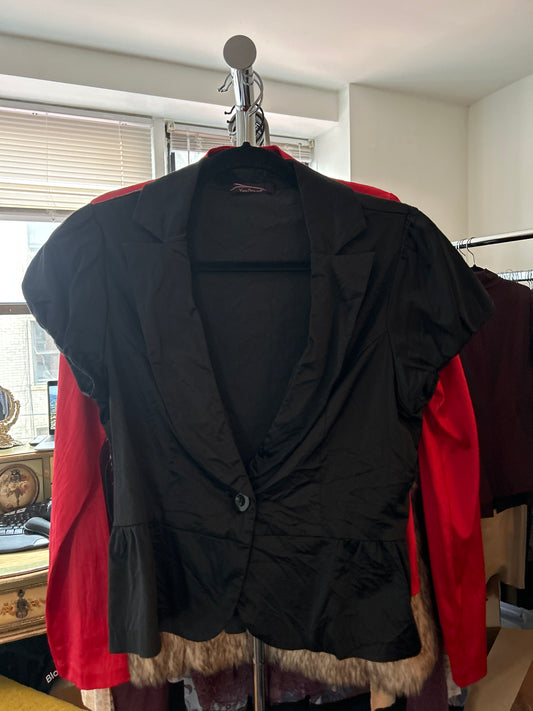 Von Mozart black short sleeve blazer