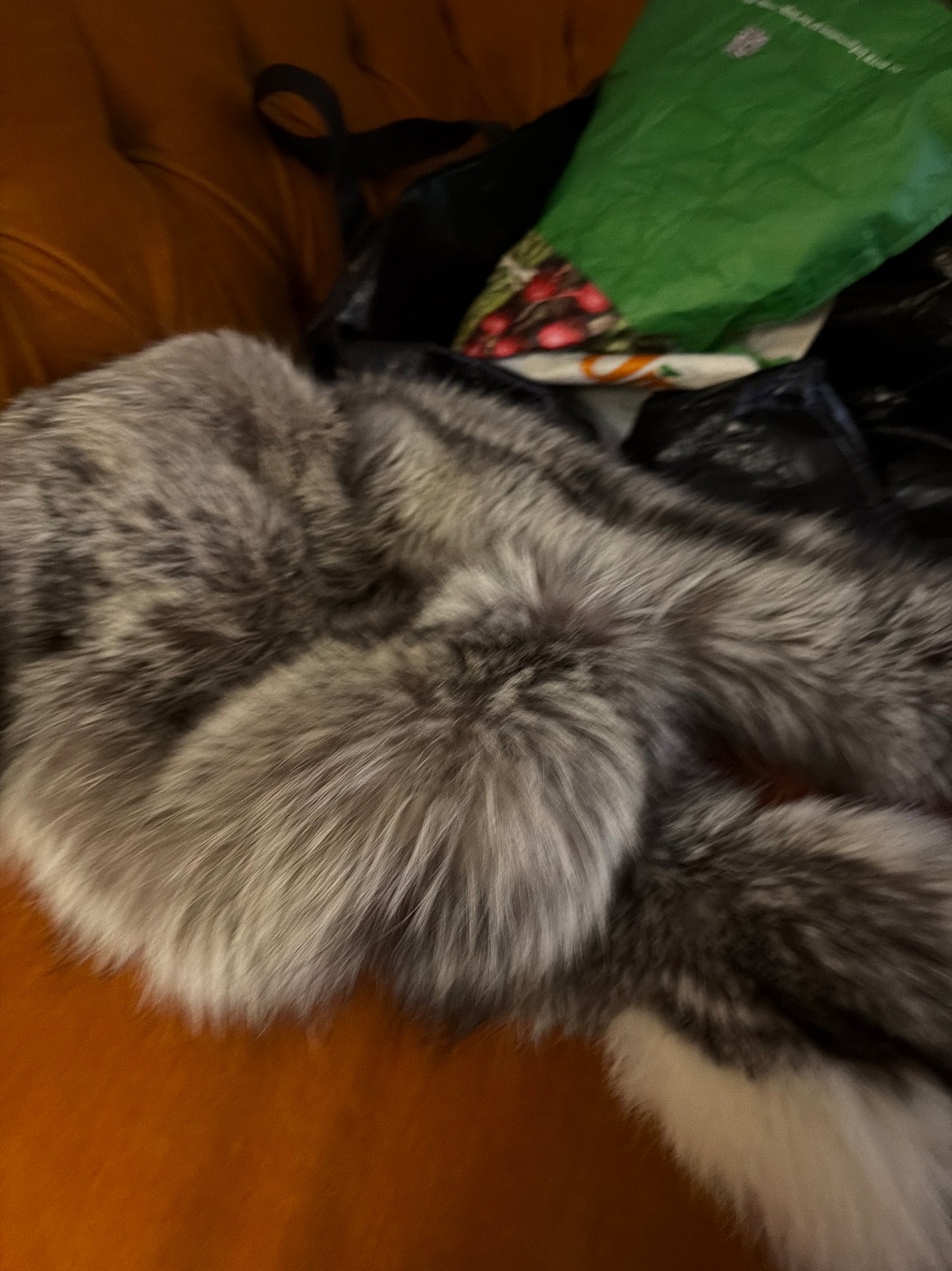 Silver fox shawl JM 12