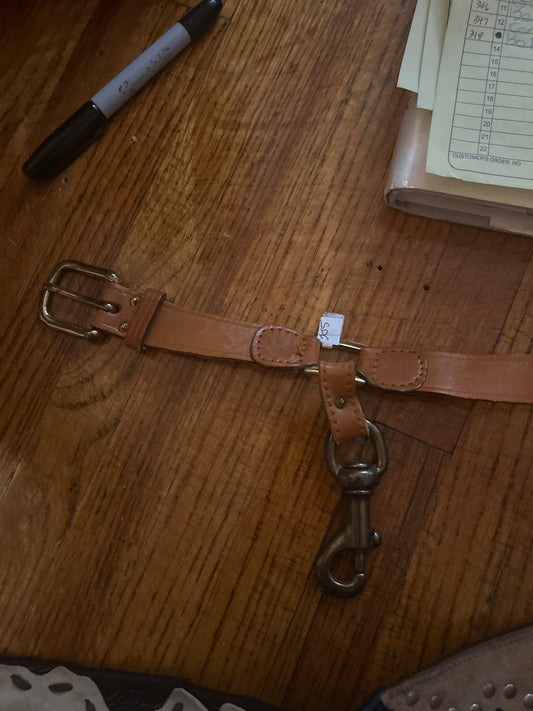 Brown belt with clip JM 348