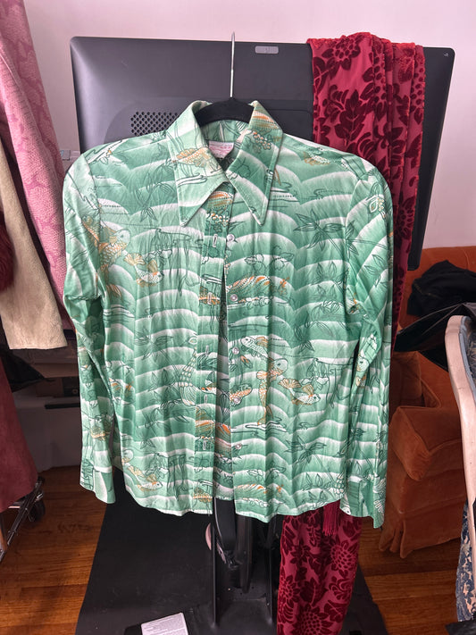 70s green fish top