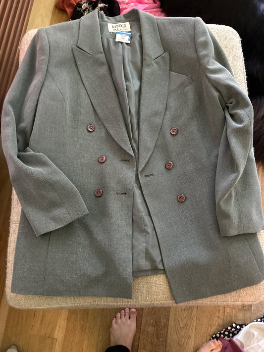 Grey blue blazer