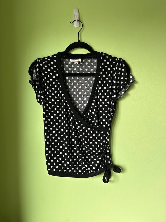 claudia richard polka wrap top
