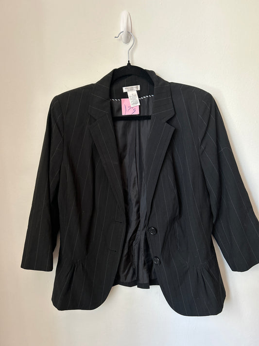 Black pinstripe blazer