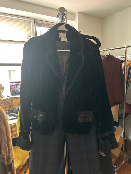 Alberto Makali black silk blend blazer