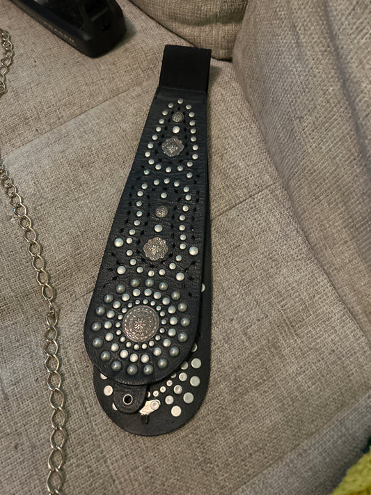 Black studded belt