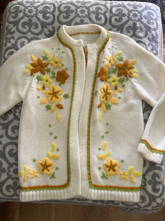 Wool knit cardigan