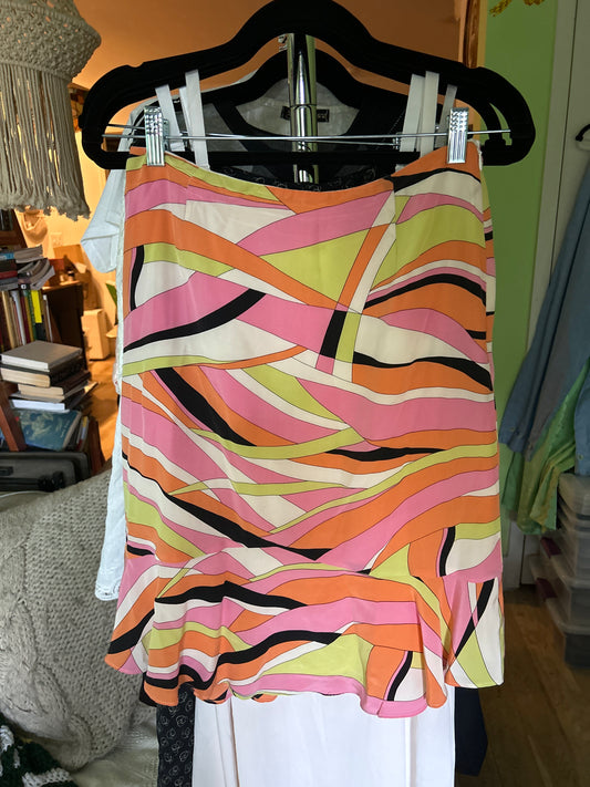 Pink and lime green skirt