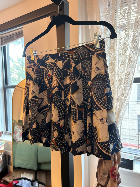 Pleated tennis mini skirt