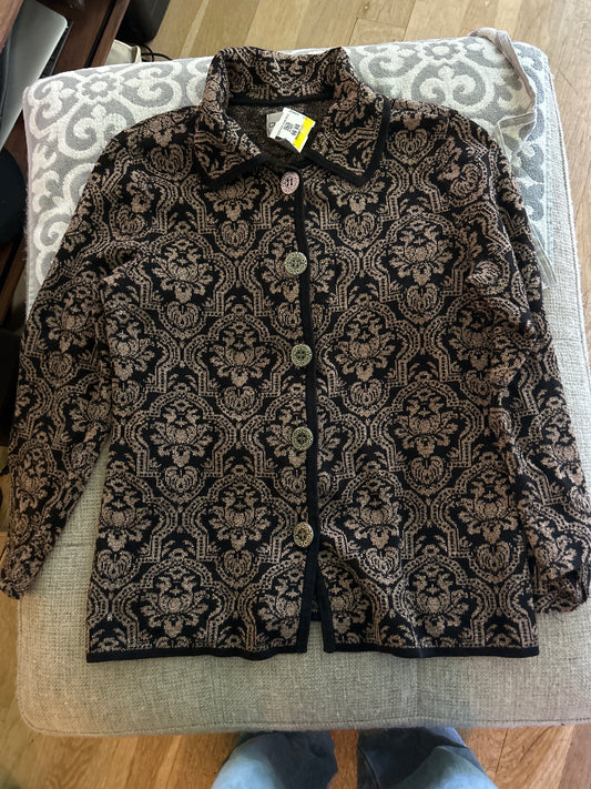 Glittery black and brown cardigan
