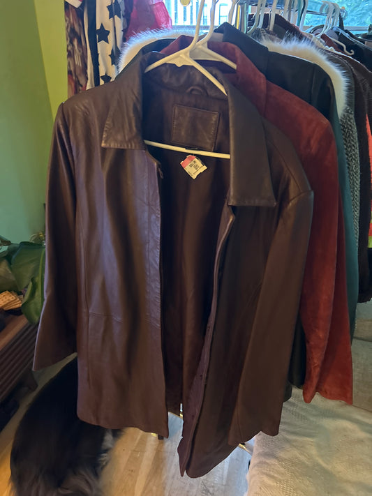 Kathy Ireland brown leather jacket