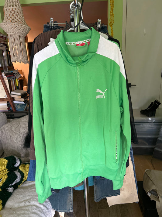 Green puma zip up