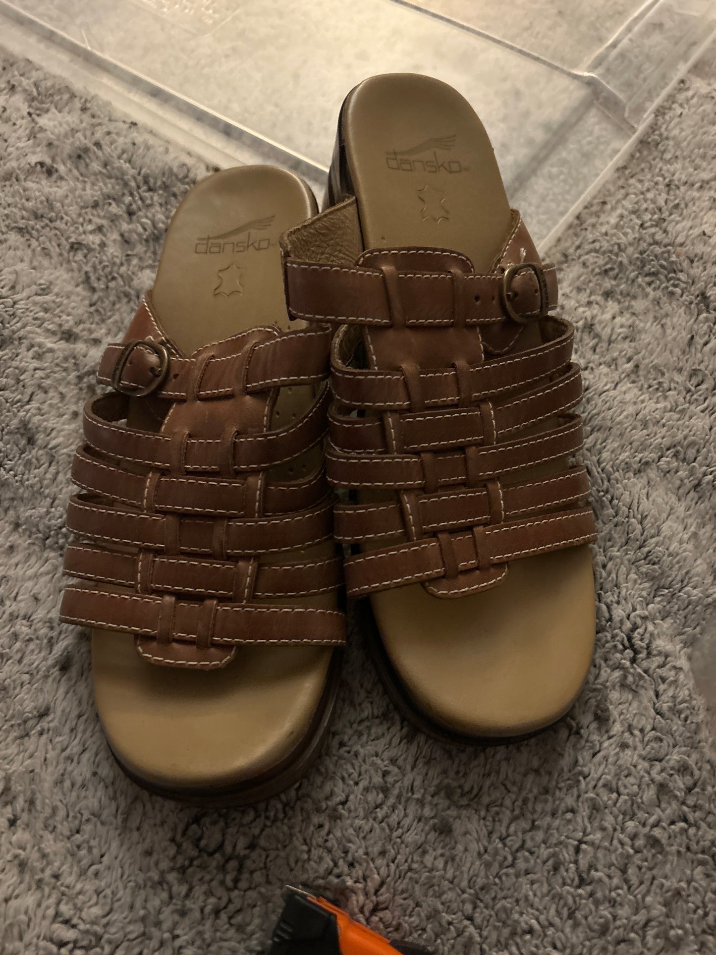 Dansko sandal brown straps